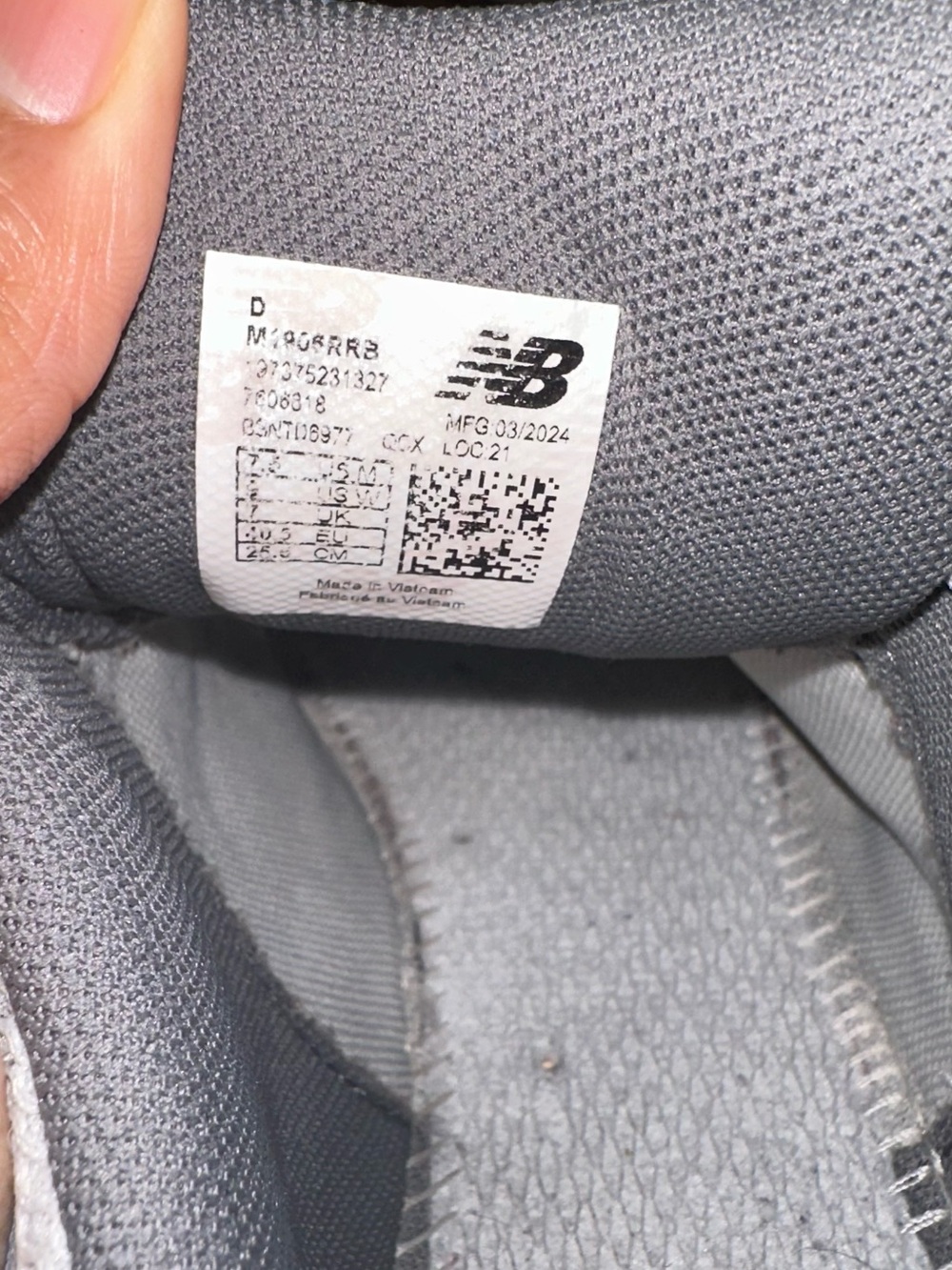 1906R New Balance Gray with Blue and Yellow Accent Sneakers - Picture 6 of 6